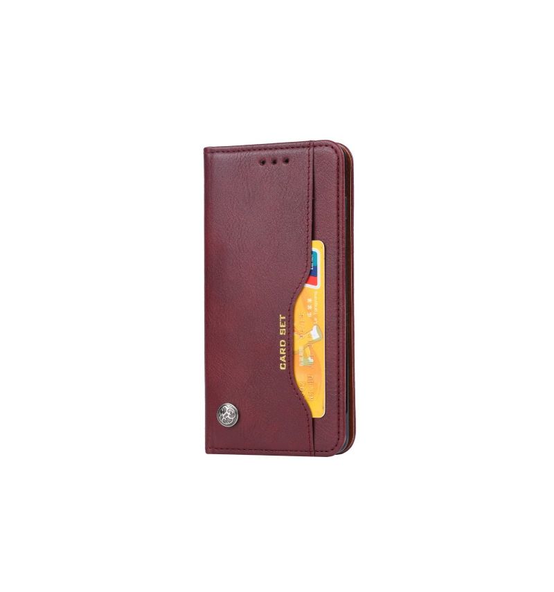 Samsung Galaxy S10 - Étui porte cartes cuir stand case