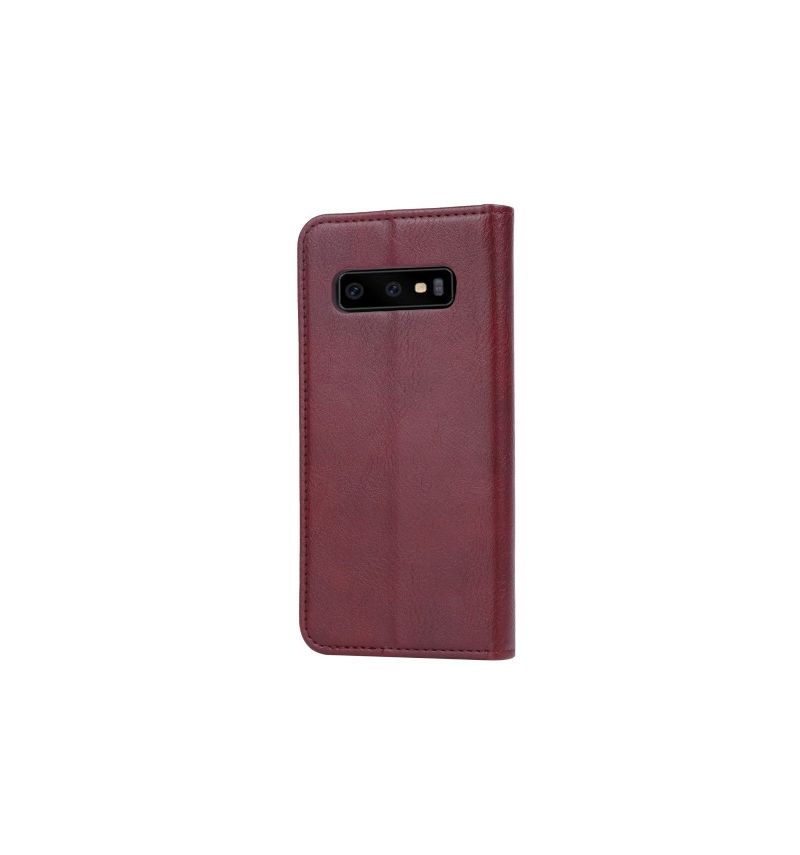 Samsung Galaxy S10 - Étui porte cartes cuir stand case