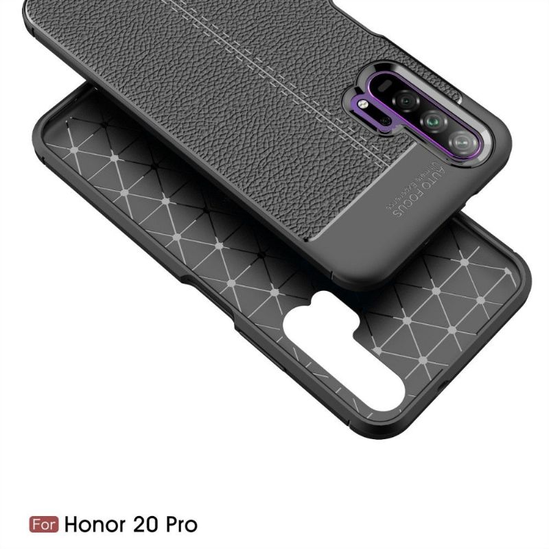 Honor 20 Pro - Coque gel finition simili cuir