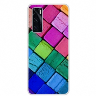 Coque Vivo Y70 Cubes Colorés