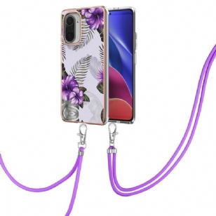 Coque Poco F3 / Xiaomi Mi 11i 5G fleurs exotiques à cordon