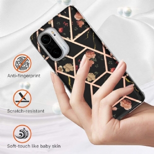 Coque Poco F3 / Xiaomi Mi 11i 5G marbre et fleurs