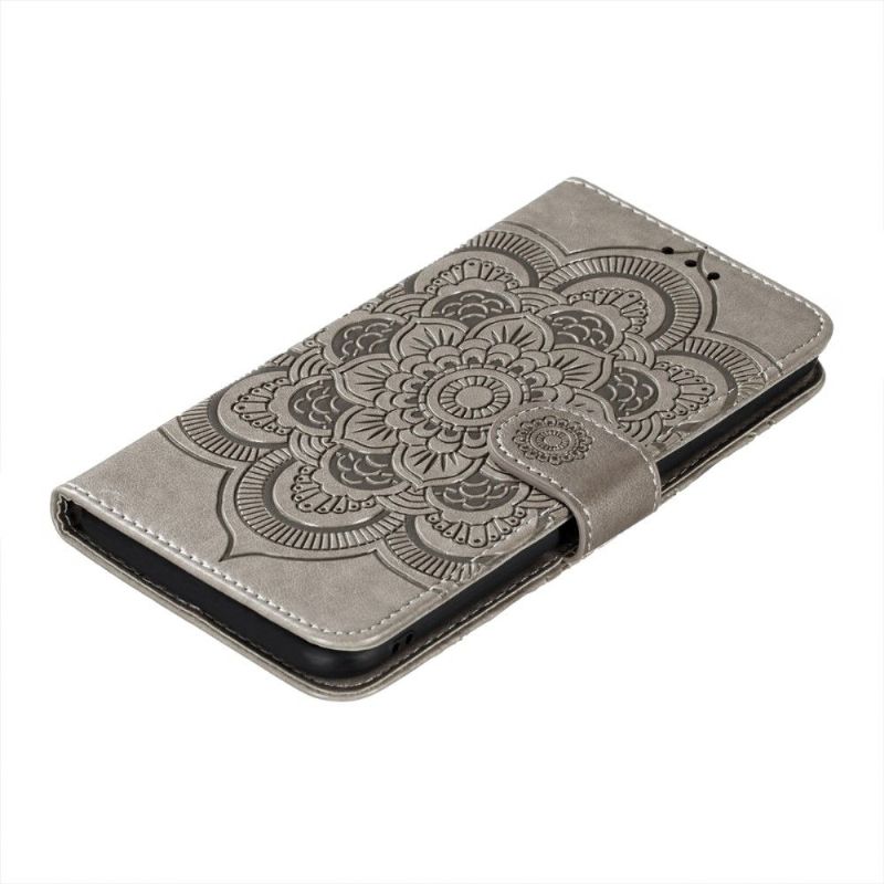 Étui folio Xiaomi Mi 11i / Poco F3 mandala fleur avec lanière