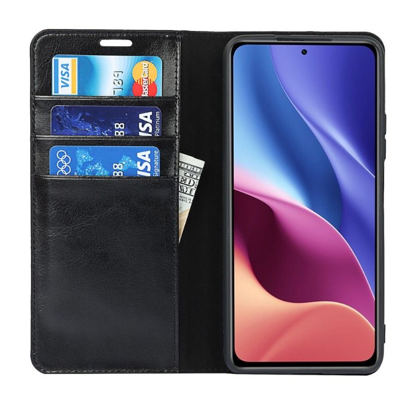 Housse Poco F3 / Xiaomi Mi 11i 5G Cuir Porte Cartes Fonction Support