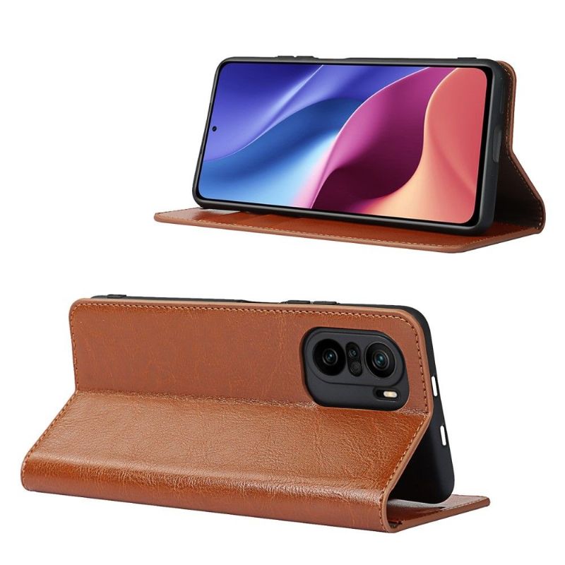 Housse Poco F3 / Xiaomi Mi 11i 5G Cuir Porte Cartes Fonction Support