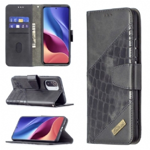 Housse Poco F3 / Xiaomi Mi 11i 5G Effet Cuir Aspect Croco