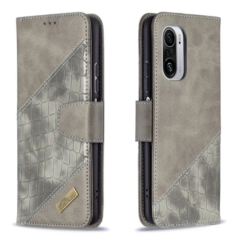 Housse Poco F3 / Xiaomi Mi 11i 5G Effet Cuir Aspect Croco