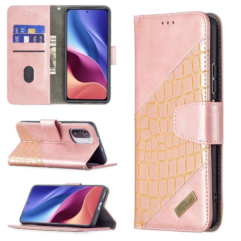 Housse Poco F3 / Xiaomi Mi 11i 5G Effet Cuir Aspect Croco