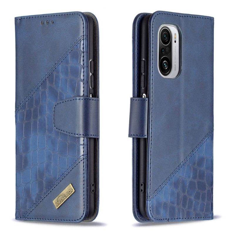 Housse Poco F3 / Xiaomi Mi 11i 5G Effet Cuir Aspect Croco