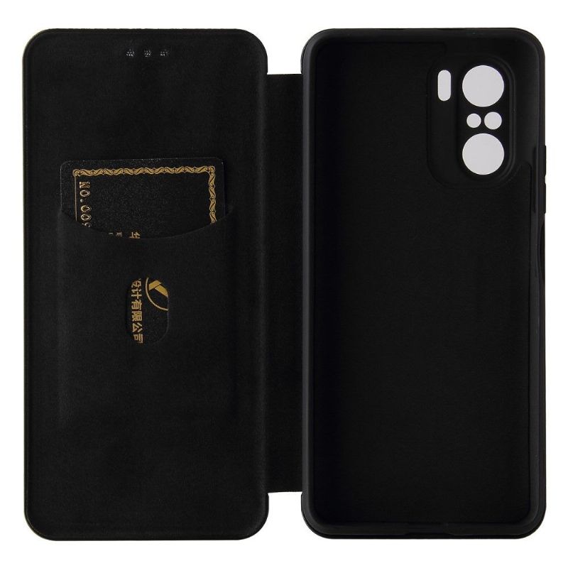 Housse Xiaomi Mi 11i / Poco F3 Simili Cuir Style Fibre de Carbone