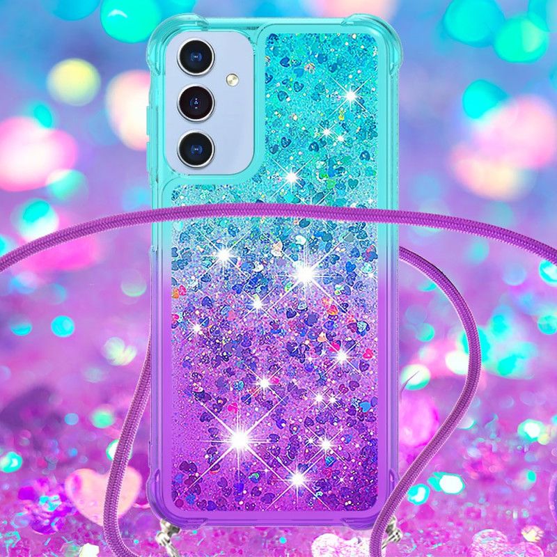 Coque à Cordon Samsung Galaxy A15 5G Dégradé Paillettes