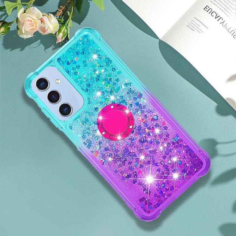 Coque Samsung Galaxy A15 5G Anneau-Support Dégradé Paillettes