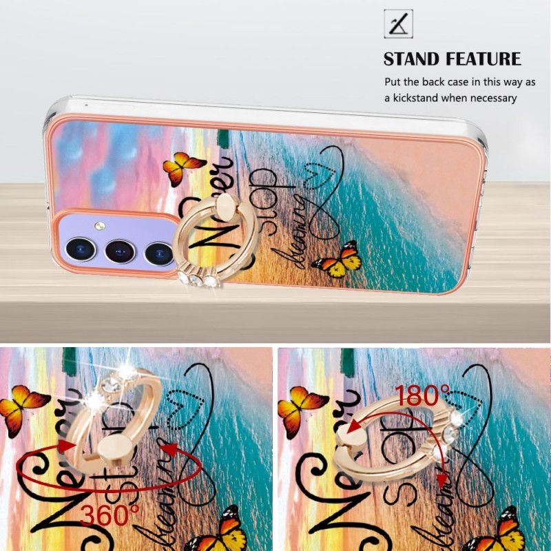 Coque Samsung Galaxy A15 5G Anneau-Support Motif