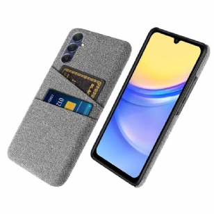 Coque Samsung Galaxy A15 5G Tissu Porte-Cartes