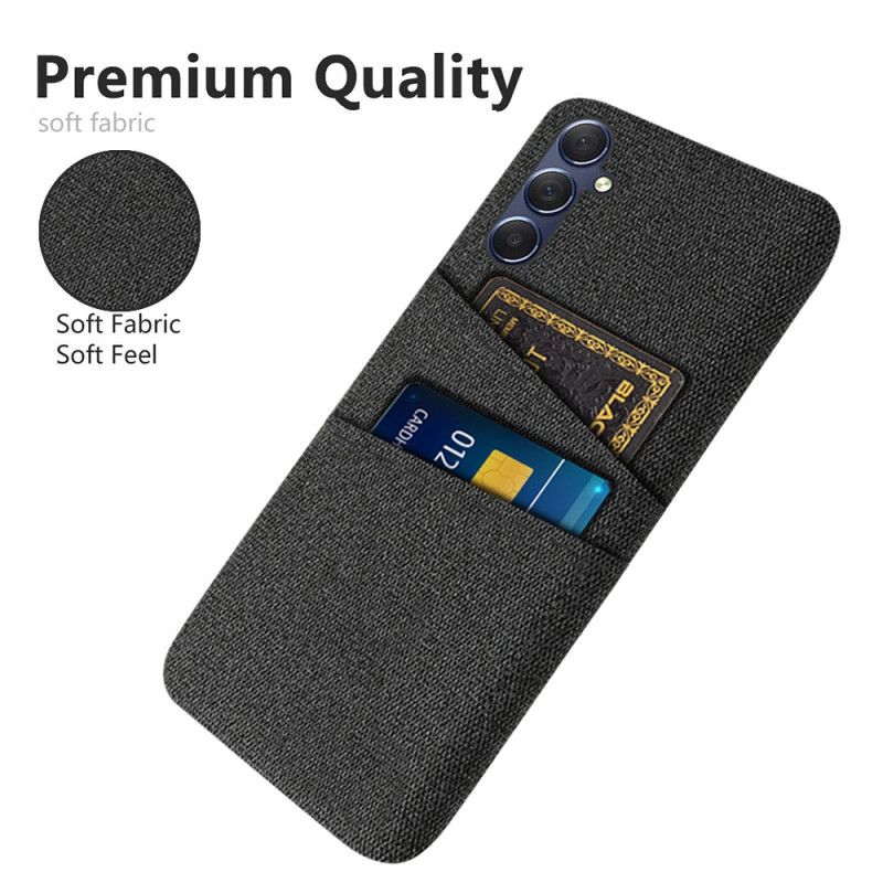 Coque Samsung Galaxy A15 5G Tissu Porte-Cartes