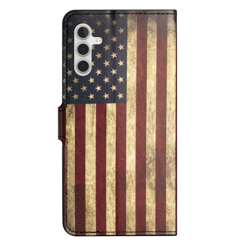 Housse Samsung Galaxy A15 5G Drapeau Américain Vintage