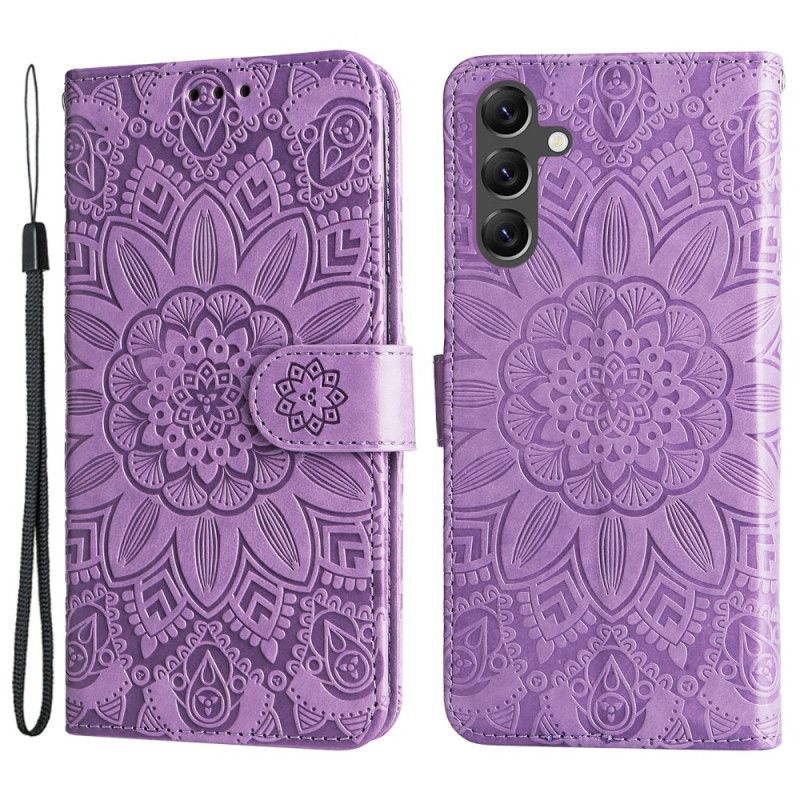 Housse Samsung Galaxy A15 5G Impression Mandala avec Lanière