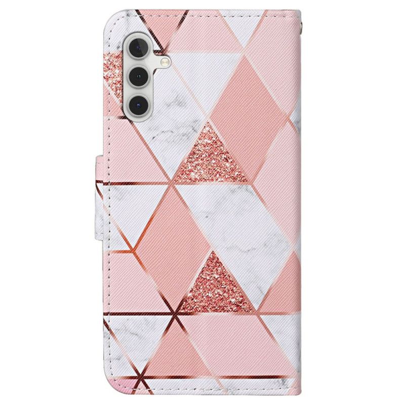 Housse Samsung Galaxy A15 5G Motif Marbré à Lanière