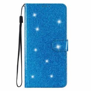 Housse Samsung Galaxy A15 5G Paillettes à Lanière