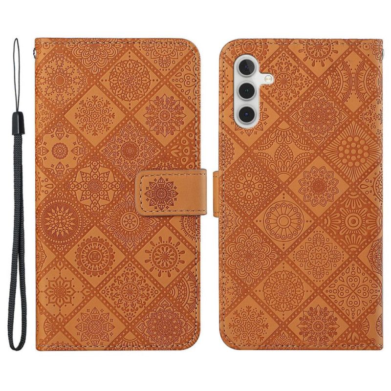 Housse Samsung Galaxy A15 5G Patchwork Mandalas à Lanière