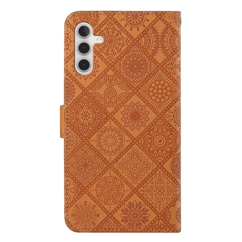 Housse Samsung Galaxy A15 5G Patchwork Mandalas à Lanière