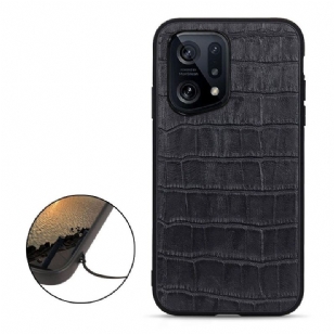 Coque Oppo Find X5 Chic aspect peau de croco