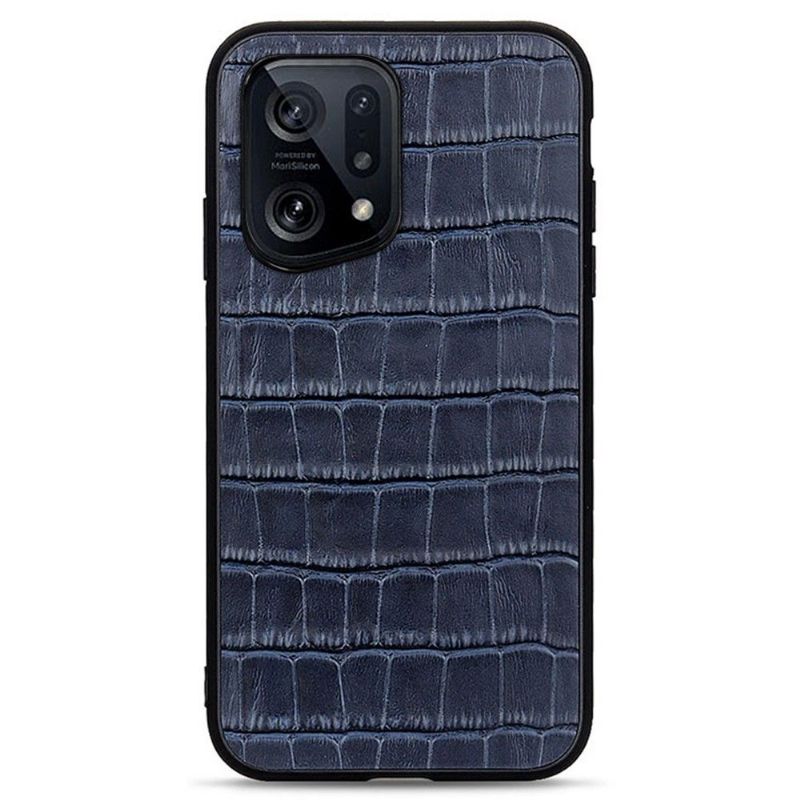 Coque Oppo Find X5 Chic aspect peau de croco