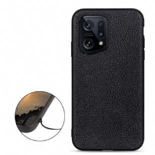 Coque Oppo Find X5 Cuir Grainé