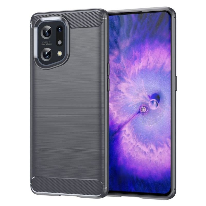 Coque Oppo Find X5 effet brossé silicone