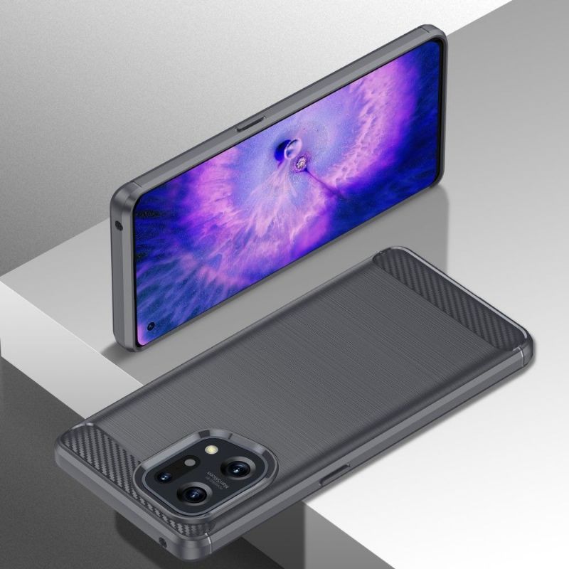 Coque Oppo Find X5 effet brossé silicone