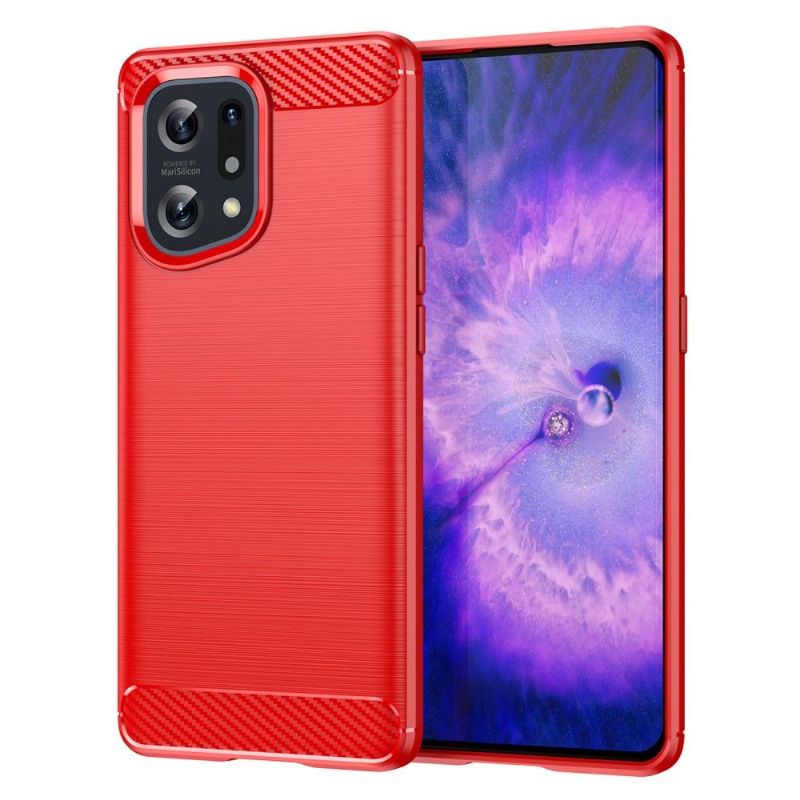 Coque Oppo Find X5 effet brossé silicone