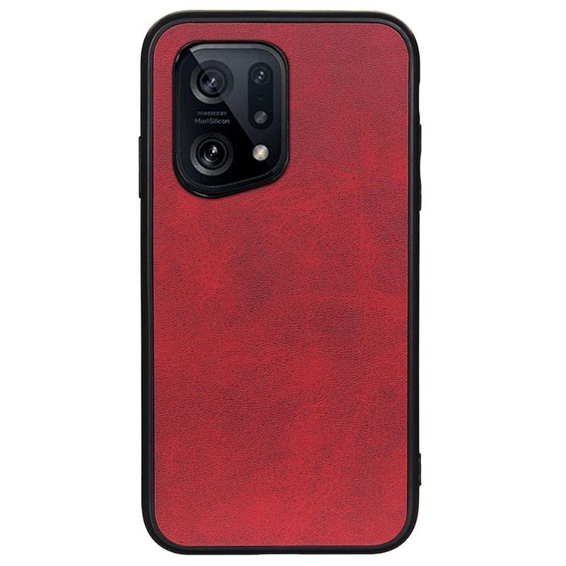 Coque Oppo Find X5 Jazz simili cuir vintage