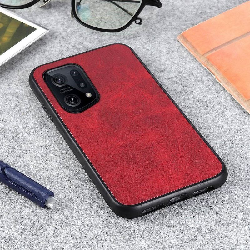 Coque Oppo Find X5 Jazz simili cuir vintage