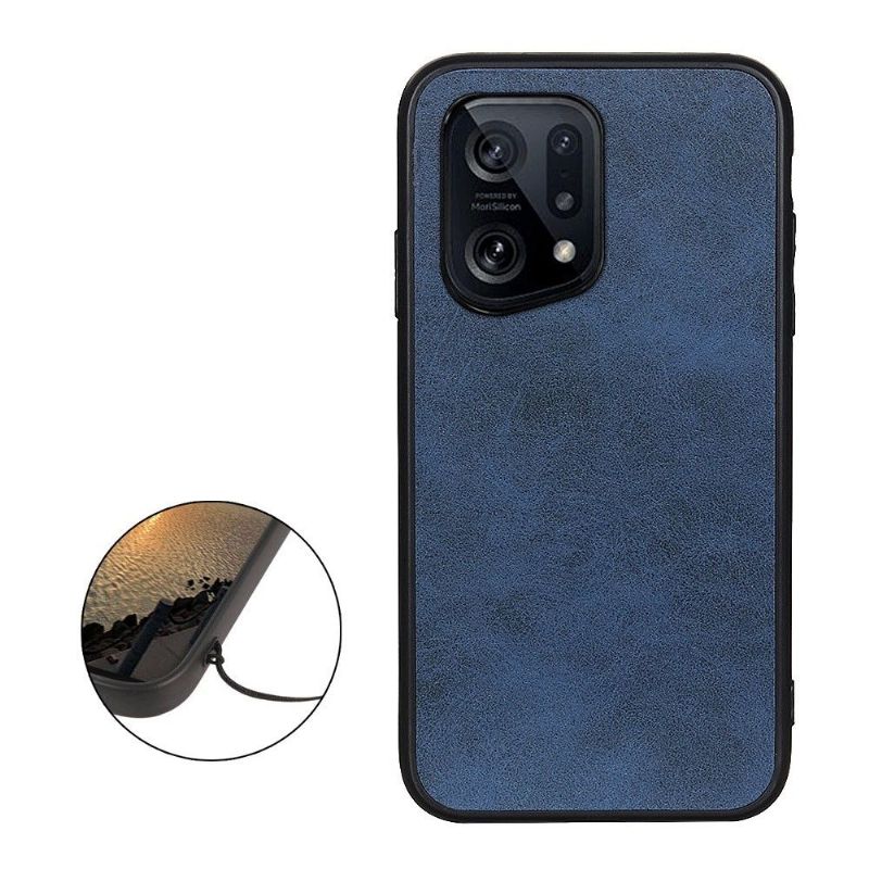 Coque Oppo Find X5 Jazz simili cuir vintage