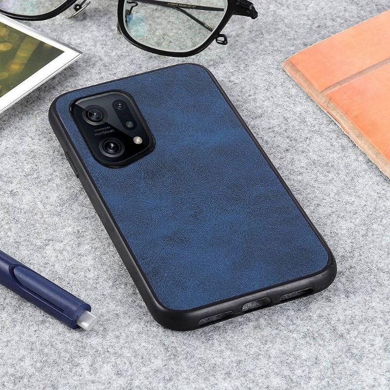 Coque Oppo Find X5 Jazz simili cuir vintage