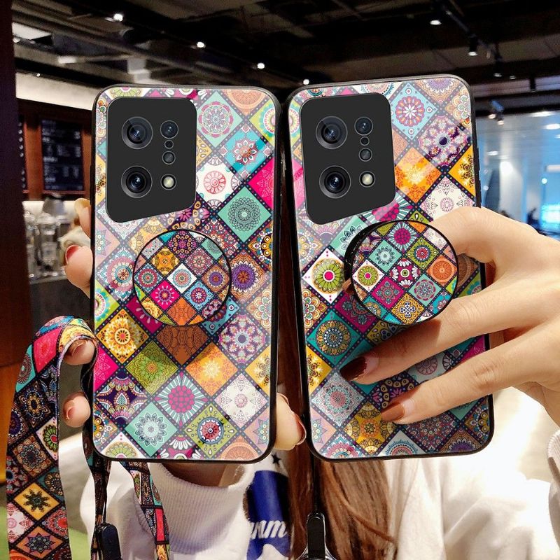 Coque Oppo Find X5 Kaleidoscope Mandala avec support