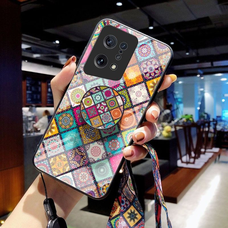 Coque Oppo Find X5 Kaleidoscope Mandala avec support