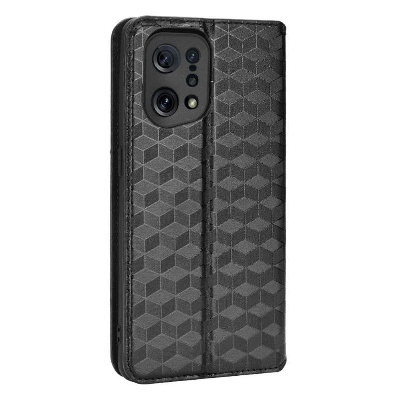 Housse Oppo Find X5 flip cover design géométrie