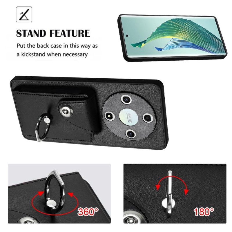 Coque Honor Magic 6 Lite / X9b Effet Cuir Porte-Cartes