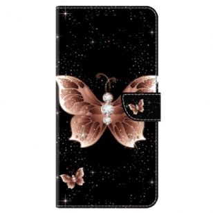 Housse Honor Magic 6 Lite / X9b Papillon Diamants Roses