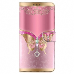 Housse Honor Magic 6 Lite / X9b Papillon Rose et Or