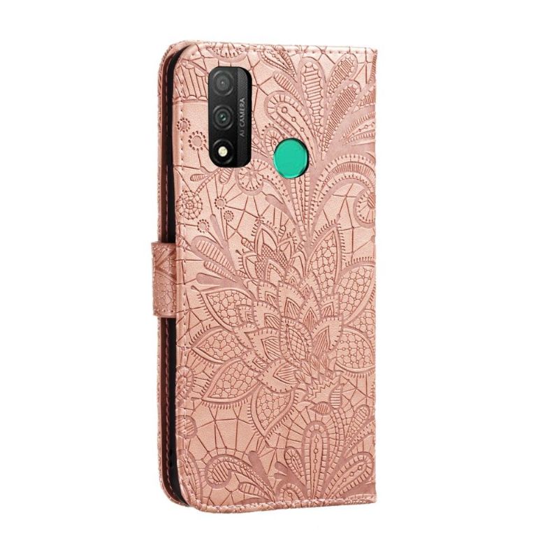 Housse Huawei P Smart 2020 Fleur Dentelle Chic - Or rose