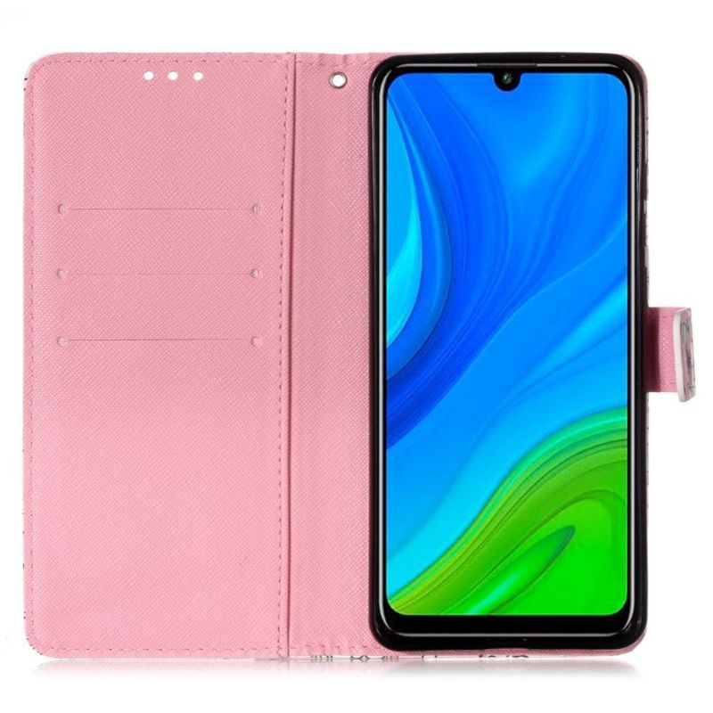 Housse Huawei P Smart 2020 fleur rose