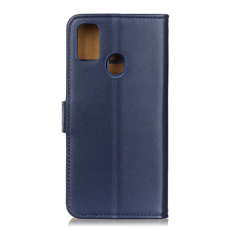 Housse Huawei P Smart 2020 Simili Cuir Basique - Bleu Marine