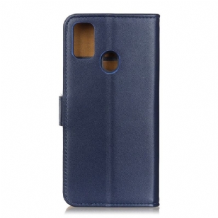 Housse Huawei P Smart 2020 Simili Cuir Basique - Bleu Marine