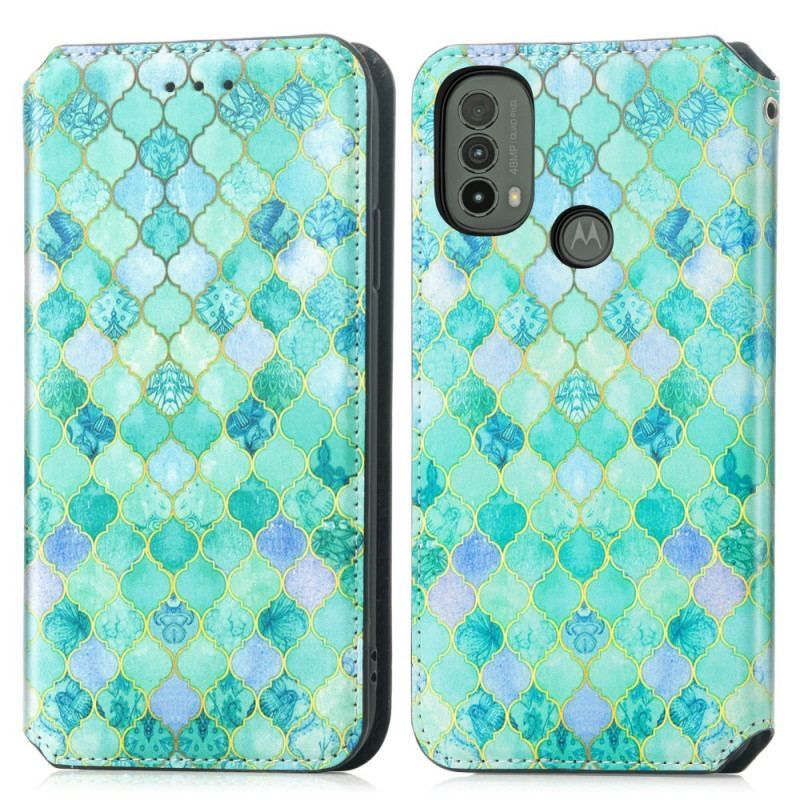 Flip Cover Moto E40 / E30 / E20 Artistique RFID