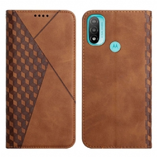 Flip Cover Moto E40 / E30 / E20 Effet Cuir Géo