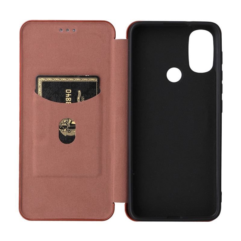 Flip Cover Moto E40 / E30 / E20 Fibre Carbone