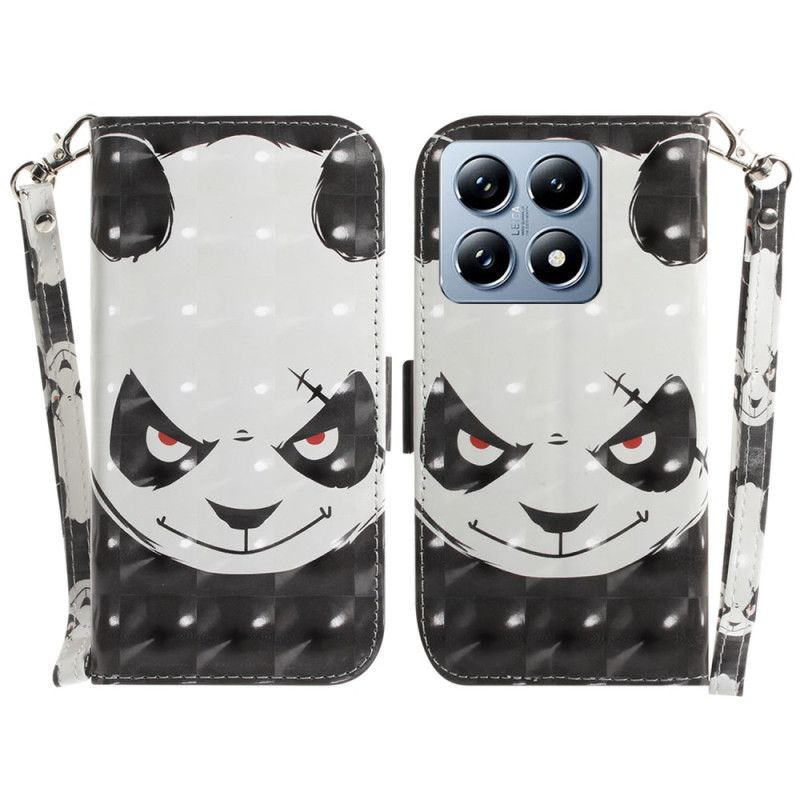 Housse Xiaomi 14T Angry Panda à Lanière