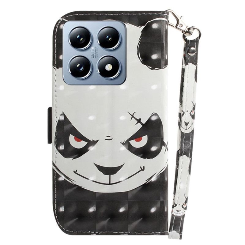 Housse Xiaomi 14T Angry Panda à Lanière